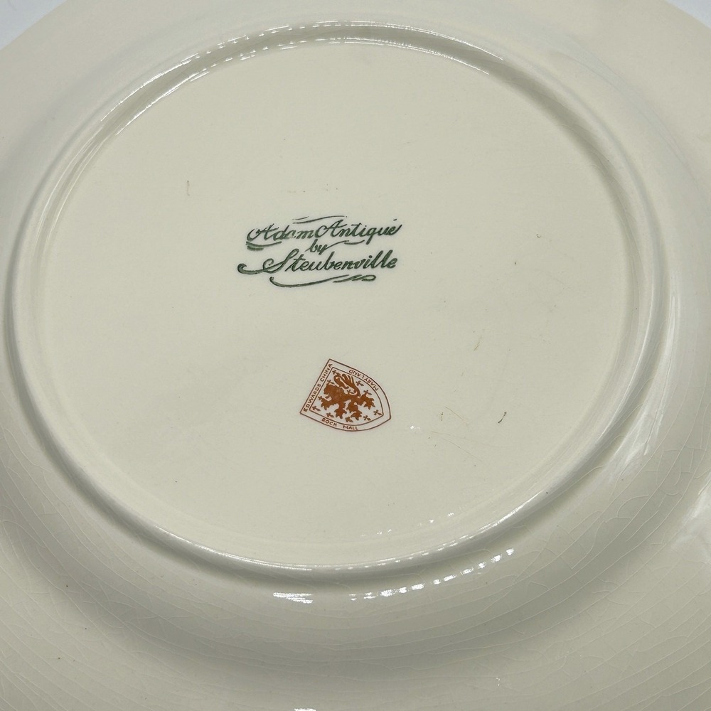 First Brethren Church Lanark IL Ironstone Church Plate Adam Antique Steubenville - Picture 6 of 6